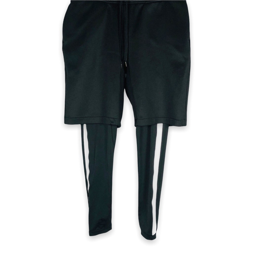 Gap‎ + Stampd Mens Activewear Shorts With Pants White Black Drawstring Stretch S